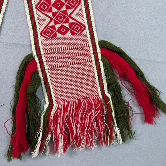 Vintage Soviet Lithuanian Folk Woven Textile Sash Dovana USSR 230cm - Picture 3 of 9